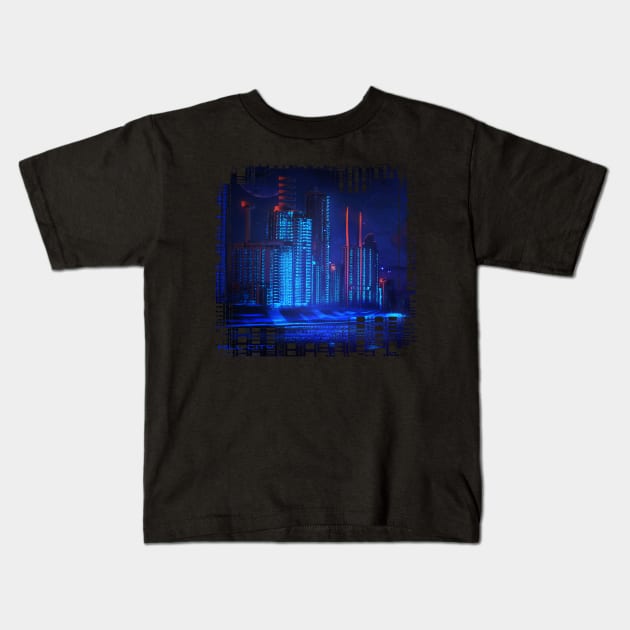 Neon Kill City. Kids T-Shirt by hybridgothica